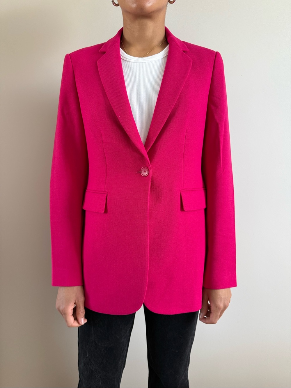 Zara Hot Pink Single-Button Blazer